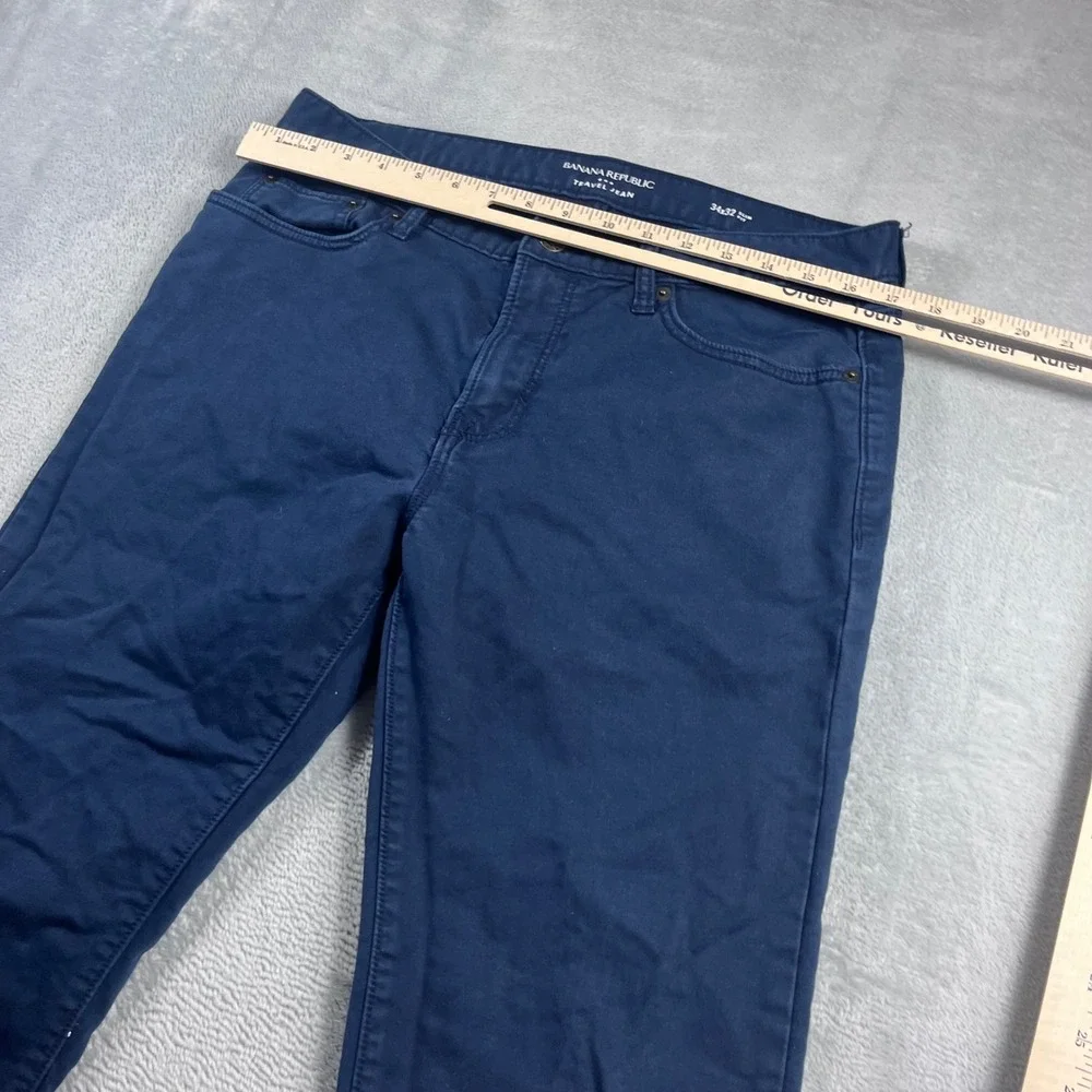 Banana Republic Travel Jean Mens 34x32 Slim Fit Navy Blue Stretch Pants